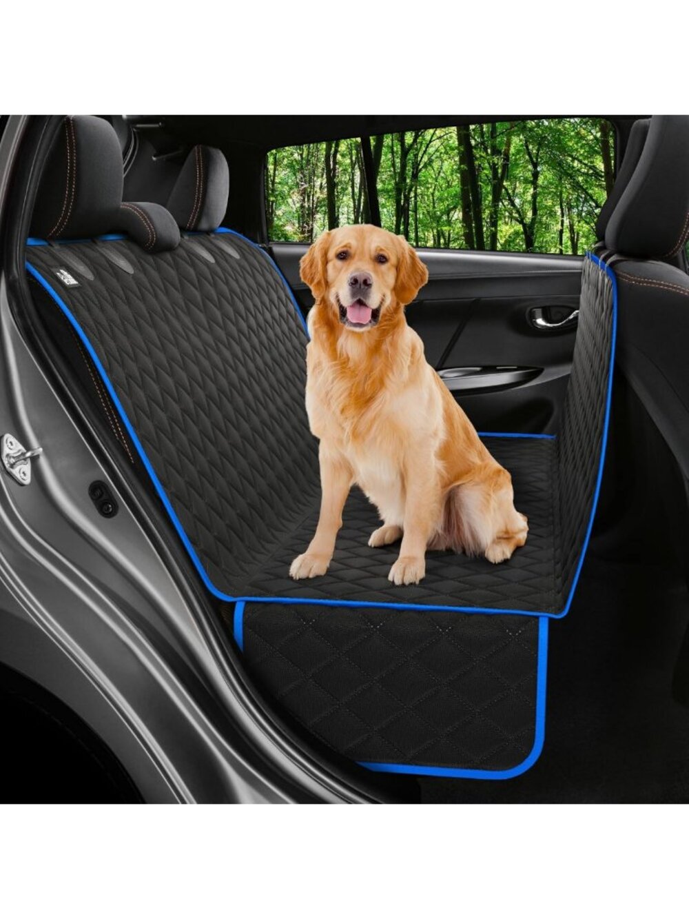 Waterproof Dog Car Seat Cover Hammock for Back Seat - Fits SUV, Truck & More